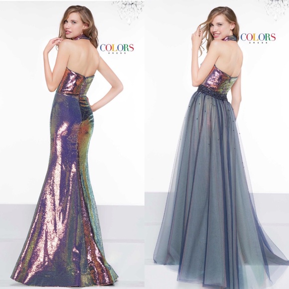 COLORS strapless sequins 3 different styles you can wear it gown - Picture 4 of 5